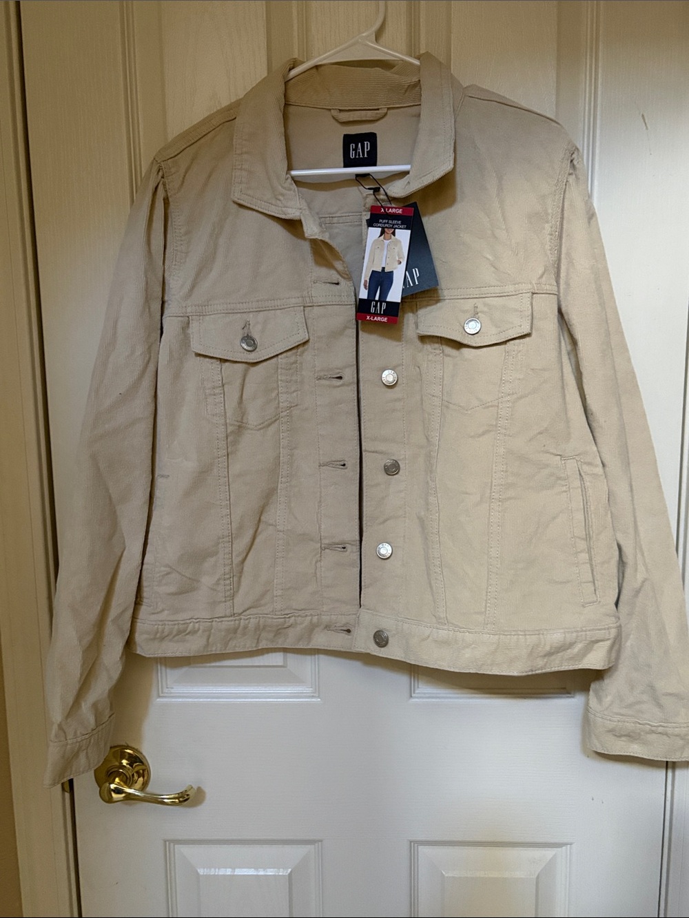 GAP Cream Corduroy Jean Jacket - Picture 1 of 1